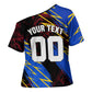 Personalized Antigua And Barbuda Cricket Cross Shoulder Shirt Falcons Caribbean Lightning Abstract Graphic