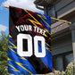 Personalized Antigua And Barbuda Cricket Garden Flag Falcons Caribbean Lightning Abstract Graphic