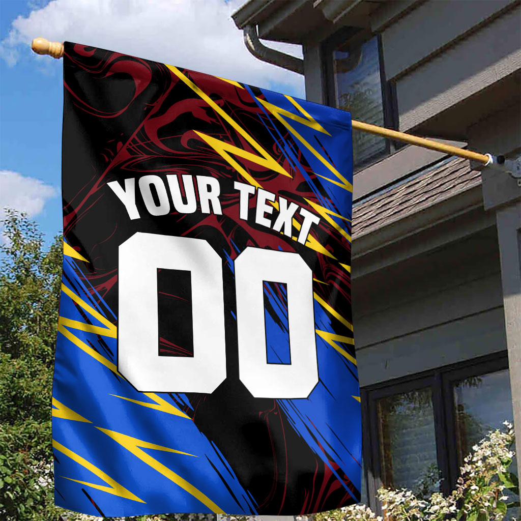 Personalized Antigua And Barbuda Cricket Garden Flag Falcons Caribbean Lightning Abstract Graphic
