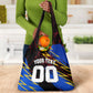 Personalized Antigua And Barbuda Cricket Grocery Bag Falcons Caribbean Lightning Abstract Graphic