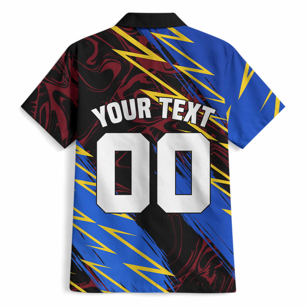 Personalized Antigua And Barbuda Cricket Hawaiian Shirt Falcons Caribbean Lightning Abstract Graphic
