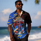 Personalized Antigua And Barbuda Cricket Hawaiian Shirt Falcons Caribbean Lightning Abstract Graphic