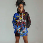 Personalized Antigua And Barbuda Cricket Hoodie Dress Falcons Caribbean Lightning Abstract Graphic