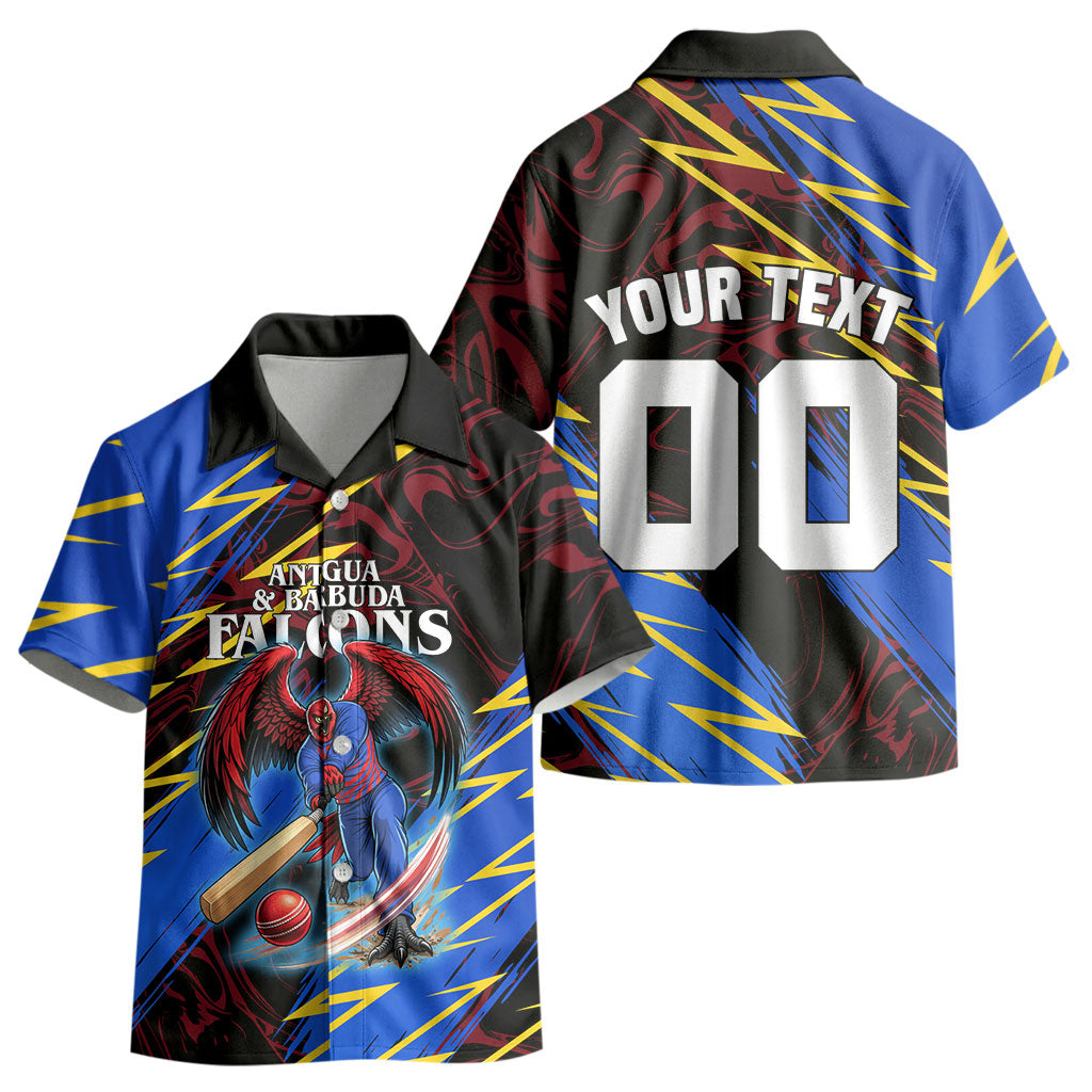 Personalized Antigua And Barbuda Cricket Kid Hawaiian Shirt Falcons Caribbean Lightning Abstract Graphic