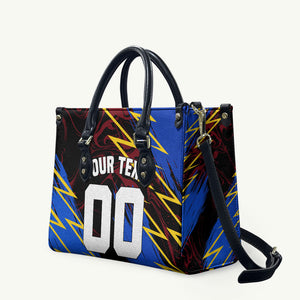 Personalized Antigua And Barbuda Cricket Leather Bag Falcons Caribbean Lightning Abstract Graphic
