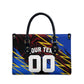 Personalized Antigua And Barbuda Cricket Leather Bag Falcons Caribbean Lightning Abstract Graphic