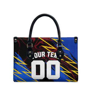Personalized Antigua And Barbuda Cricket Leather Bag Falcons Caribbean Lightning Abstract Graphic