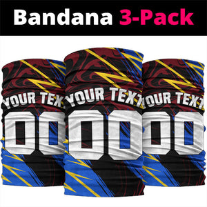Personalized Antigua And Barbuda Cricket Neck Gaiter Falcons Caribbean Lightning Abstract Graphic