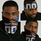 Personalized Antigua And Barbuda Cricket Neck Gaiter Falcons Caribbean Lightning Abstract Graphic