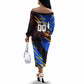 Personalized Antigua And Barbuda Cricket Off The Shoulder Long Sleeve Dress Falcons Caribbean Lightning Abstract Graphic