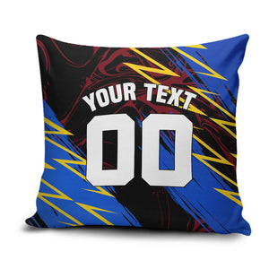 Personalized Antigua And Barbuda Cricket Pillow Cover Falcons Caribbean Lightning Abstract Graphic