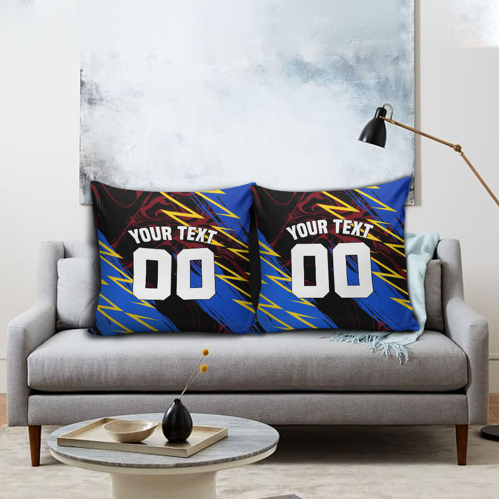 Personalized Antigua And Barbuda Cricket Pillow Cover Falcons Caribbean Lightning Abstract Graphic