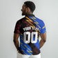 Personalized Antigua And Barbuda Cricket Polo Shirt Falcons Caribbean Lightning Abstract Graphic