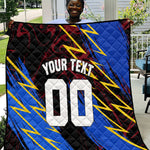 Personalized Antigua And Barbuda Cricket Quilt Falcons Caribbean Lightning Abstract Graphic