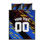 Personalized Antigua And Barbuda Cricket Quilt Bed Set Falcons Caribbean Lightning Abstract Graphic