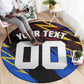 Personalized Antigua And Barbuda Cricket Round Carpet Falcons Caribbean Lightning Abstract Graphic