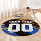 Personalized Antigua And Barbuda Cricket Round Carpet Falcons Caribbean Lightning Abstract Graphic