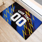 Personalized Antigua And Barbuda Cricket Rubber Doormat Falcons Caribbean Lightning Abstract Graphic