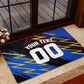 Personalized Antigua And Barbuda Cricket Rubber Doormat Falcons Caribbean Lightning Abstract Graphic