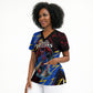 Personalized Antigua And Barbuda Cricket Scrub Top Falcons Caribbean Lightning Abstract Graphic