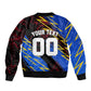 Personalized Antigua And Barbuda Cricket Sleeve Zip Bomber Jacket Falcons Caribbean Lightning Abstract Graphic
