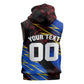 Personalized Antigua And Barbuda Cricket Sleeveless Zip Hoodie Falcons Caribbean Lightning Abstract Graphic