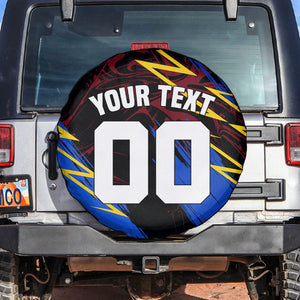 Personalized Antigua And Barbuda Cricket Spare Tire Cover Falcons Caribbean Lightning Abstract Graphic