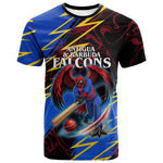 Personalized Antigua And Barbuda Cricket T shirt Falcons Caribbean Lightning Abstract Graphic