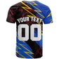 Personalized Antigua And Barbuda Cricket T shirt Falcons Caribbean Lightning Abstract Graphic