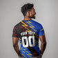 Personalized Antigua And Barbuda Cricket T shirt Falcons Caribbean Lightning Abstract Graphic