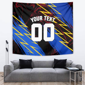Personalized Antigua And Barbuda Cricket Tapestry Falcons Caribbean Lightning Abstract Graphic
