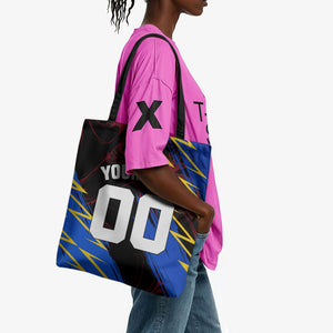 Personalized Antigua And Barbuda Cricket Tote Bag Falcons Caribbean Lightning Abstract Graphic