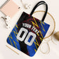 Personalized Antigua And Barbuda Cricket Tote Bag Falcons Caribbean Lightning Abstract Graphic