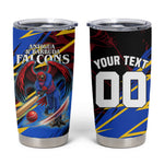 Personalized Antigua And Barbuda Cricket Tumbler Cup Falcons Caribbean Lightning Abstract Graphic