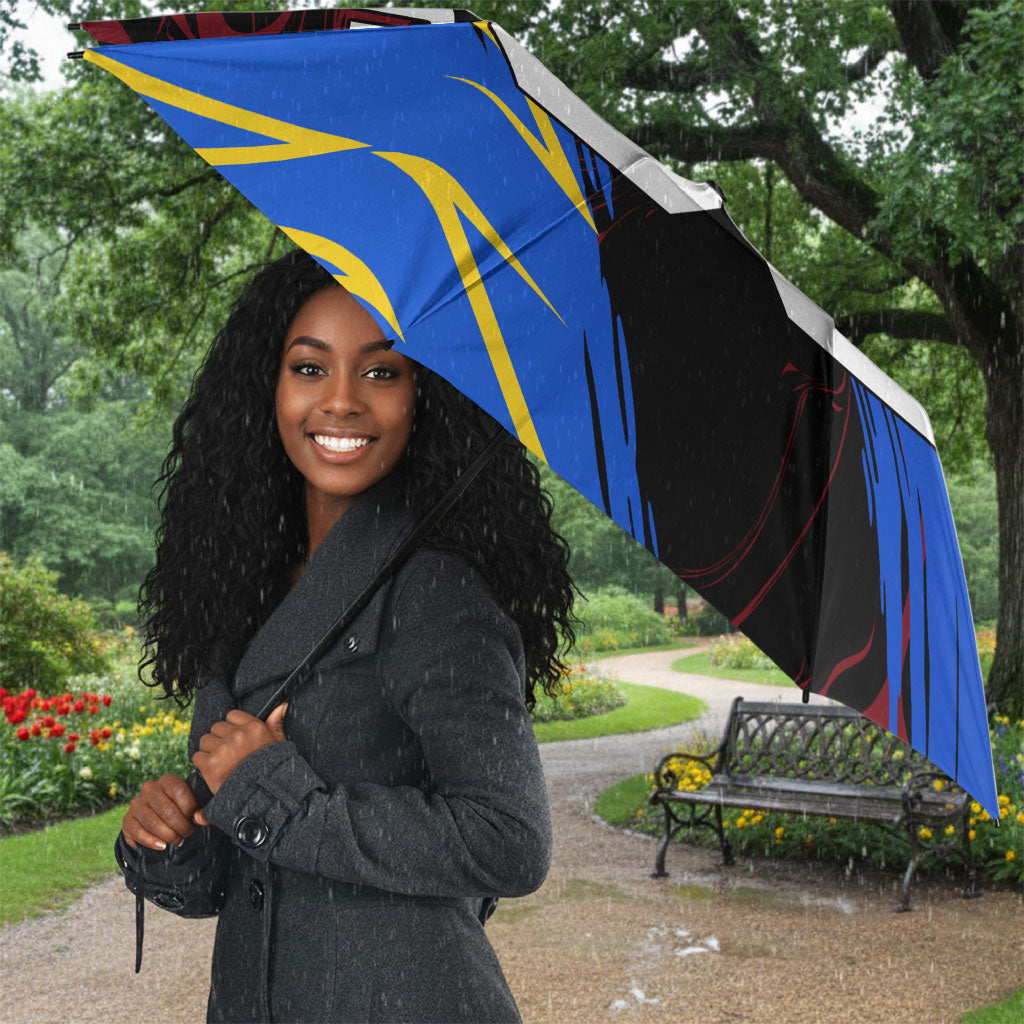 Personalized Antigua And Barbuda Cricket Umbrella Falcons Caribbean Lightning Abstract Graphic
