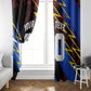 Personalized Antigua And Barbuda Cricket Window Curtain Falcons Caribbean Lightning Abstract Graphic