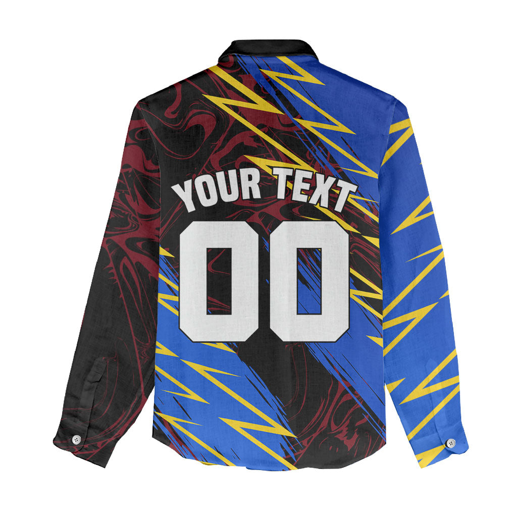 Personalized Antigua And Barbuda Cricket Women Casual Shirt Falcons Caribbean Lightning Abstract Graphic