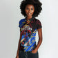 Personalized Antigua And Barbuda Cricket Women Polo Shirt Falcons Caribbean Lightning Abstract Graphic