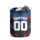 Personalized Antigua And Barbuda Cricket Falcons Laundry Basket Abstract Hexagon Pattern Sport