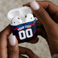 Personalized Antigua And Barbuda Cricket Falcons AirPods Case Abstract Hexagon Pattern Sport