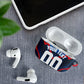 Personalized Antigua And Barbuda Cricket Falcons AirPods Case Abstract Hexagon Pattern Sport