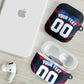 Personalized Antigua And Barbuda Cricket Falcons AirPods Case Abstract Hexagon Pattern Sport