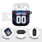 Personalized Antigua And Barbuda Cricket Falcons AirPods Case Abstract Hexagon Pattern Sport