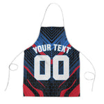 Personalized Antigua And Barbuda Cricket Falcons Apron Abstract Hexagon Pattern Sport