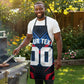 Personalized Antigua And Barbuda Cricket Falcons Apron Abstract Hexagon Pattern Sport