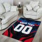 Personalized Antigua And Barbuda Cricket Falcons Area Rug Abstract Hexagon Pattern Sport