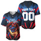 Personalized Antigua And Barbuda Cricket Falcons Baseball Jersey Abstract Hexagon Pattern Sport