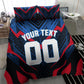 Personalized Antigua And Barbuda Cricket Falcons Bedding Set Abstract Hexagon Pattern Sport
