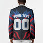 Personalized Antigua And Barbuda Cricket Falcons Blazer Abstract Hexagon Pattern Sport