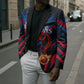 Personalized Antigua And Barbuda Cricket Falcons Blazer Abstract Hexagon Pattern Sport